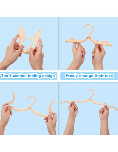 20 Perchas Plegables de Viaje Erinnmy - Antideslizantes y Ligeras