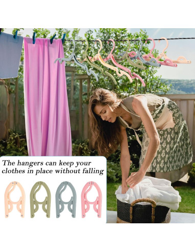 20 Perchas Plegables de Viaje Erinnmy - Antideslizantes y Ligeras