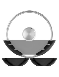 Organizador de Tapa de Olla Dormercy 3 Pcs Montaje en Pared Negro