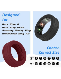 Paquete de 16 fundas de silicona Bougraite para Oura Ring 2
