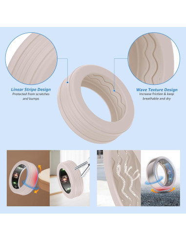 Paquete de 16 fundas de silicona Bougraite para Oura Ring