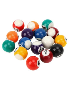 Conjunto de 16 Bolas de Billar Mini GSHLLO 2.5cm Plástico