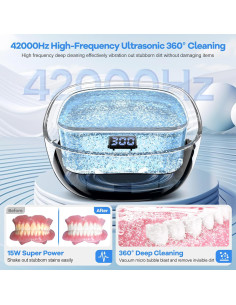 Limpiador Ultrasónico Inalámbrico LOEVCC Q3 para Dentaduras y Joyas 2