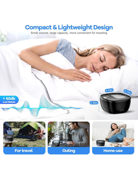 Limpiador Ultrasónico Inalámbrico LOEVCC Q3 para Dentaduras y Joyas