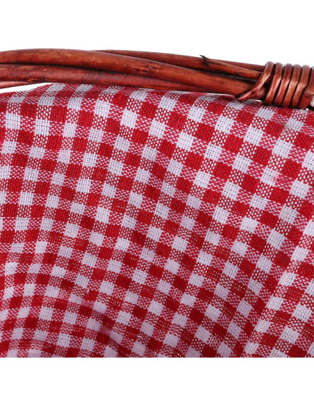 Cesta Tejida KINJOEK de Sauce Natural con Forro de Lino 35.8x27.9cm