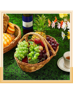 Cestas de Mimbre Sintuff 6 Pcs Ovaladas para Picnic 32x18.5cm 2