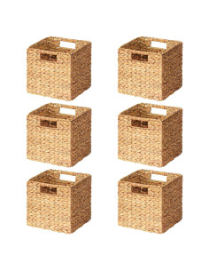 Canastas de Almacenamiento SpaceAid 6 Piezas Mimbre 26.67 cm