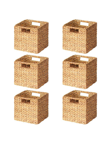 Canastas de Almacenamiento SpaceAid 6 Piezas Mimbre 26.67 cm