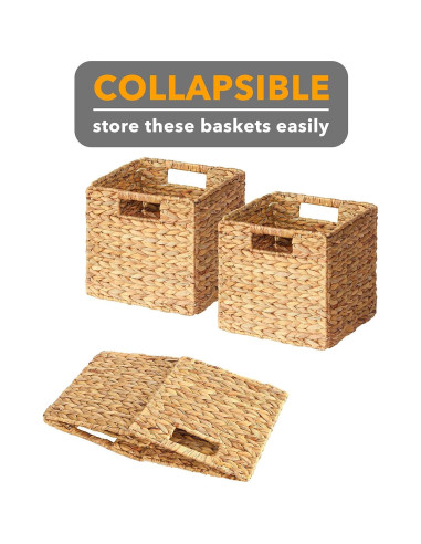Canastas de Almacenamiento SpaceAid 6 Piezas Mimbre 26.67 cm
