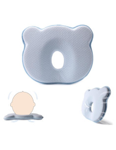 Almohada de Espuma de Memoria Yevclihds para Bebés Azul