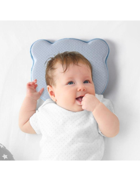 Almohada de Espuma de Memoria Yevclihds para Bebés Azul