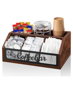 Organizador de Bar de Café BOTOP de Hierro y Madera 21x31.5cm