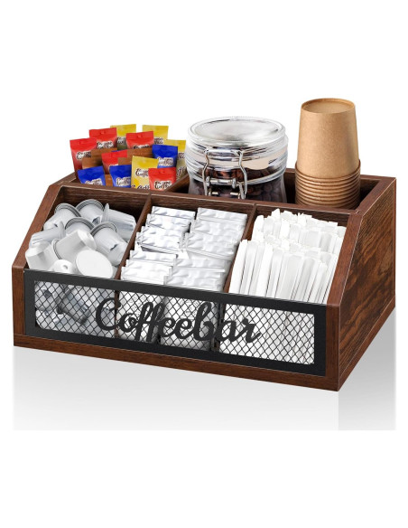 Organizador de Bar de Café BOTOP de Hierro y Madera 21x31.5cm