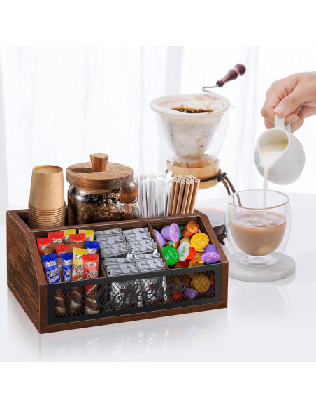 Organizador de Bar de Café BOTOP de Hierro y Madera 21x31.5cm
