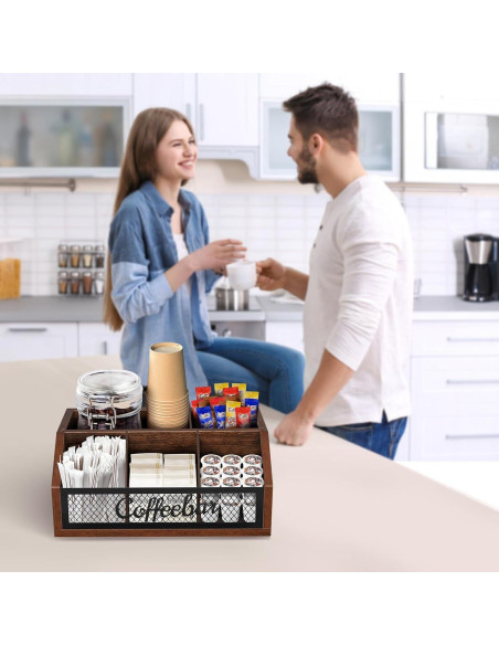 Organizador de Bar de Café BOTOP de Hierro y Madera 21x31.5cm