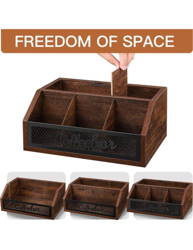 Organizador de Bar de Café BOTOP de Hierro y Madera 21x31.5cm