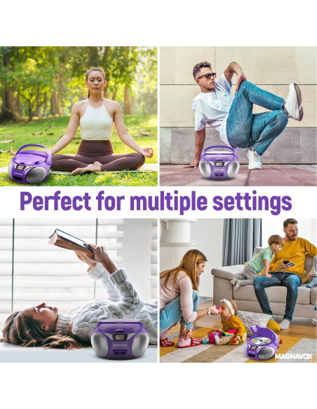 Reproductor de CD Portátil Magnavox MD6924 con Radio AM/FM