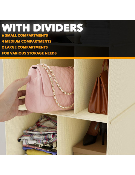 Organizador Colgante SpaceAid HCO-03 2 Pack Beige 6 Estantes