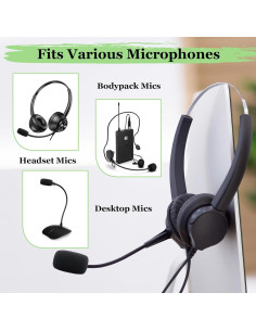 Paquete de 18 fundas de micrófono espuma Lavalier negro 2