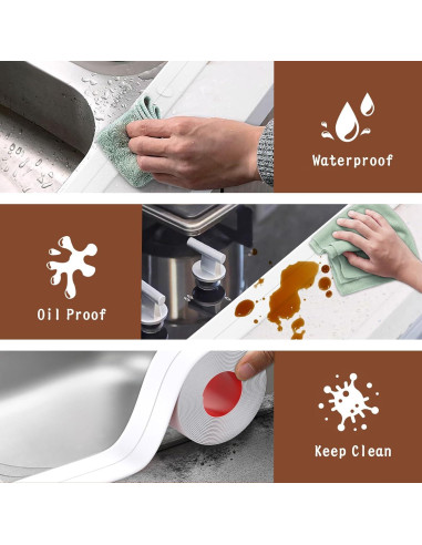 Cinta de Sellado Autoadhesiva Digtokore 3.81 cm x 3.2 m Blanca