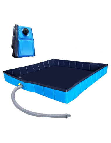 Base de Ducha Portátil DLZZHDP Plegable 104x104cm Azul