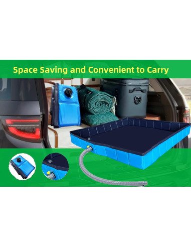 Base de Ducha Portátil DLZZHDP Plegable 104x104cm Azul