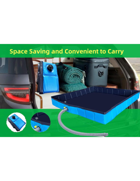 Base de Ducha Portátil DLZZHDP Plegable 104x104cm Azul