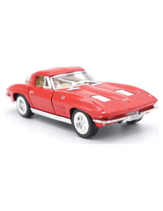 Auto a Escala 1:36 Chevy Corvette Stingray 1963 Rojo