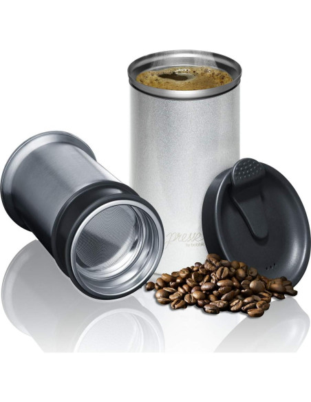 Prensa Francesa de Café Bobble 0.37 L Acero Inoxidable Negro