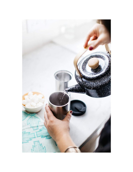 Prensa Francesa de Café Bobble 0.37 L Acero Inoxidable Negro