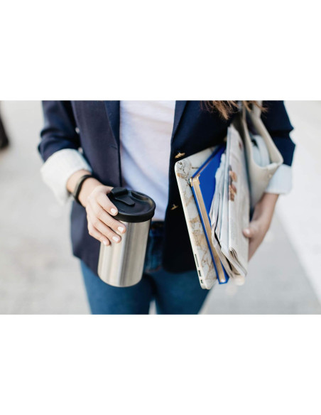 Prensa Francesa de Café Bobble 0.37 L Acero Inoxidable Negro