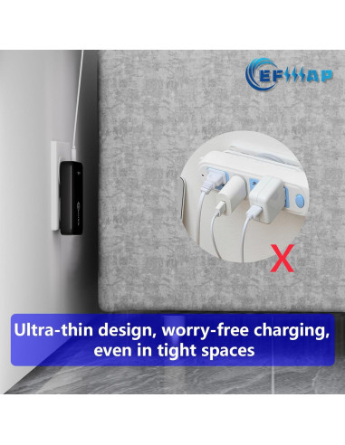 Cargador de pared USB-C 45W EFIIIAP con doble puerto - Negro