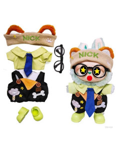 Conjunto de Ropa Fit Labubu 5 Piezas - Estampados y Corbata