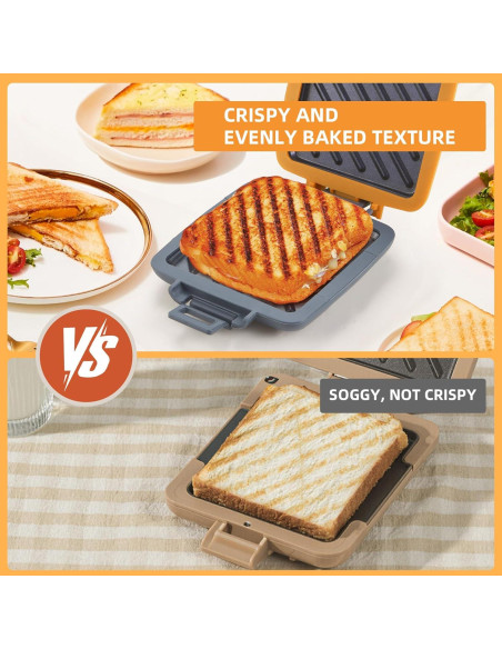 Hacedor de Sándwiches Tostados Mico Dingker Naranja 0.6 kg