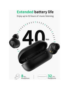 Auriculares Inalámbricos wegear TW6 Bluetooth 5.4 40h Batería 2