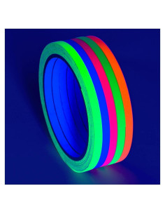Cinta Brillante Glow King 0.64 cm x 9.14 m Neón UV para Fiestas