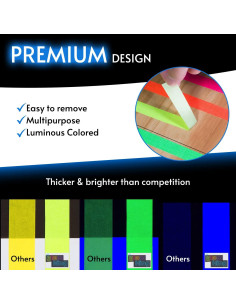 Cinta Brillante Glow King 0.64 cm x 9.14 m Neón UV para Fiestas 2