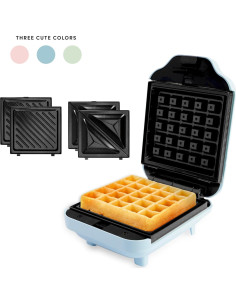 Hacedor de Waffles 3-en-1 AROMA con Placas Desmontables 2