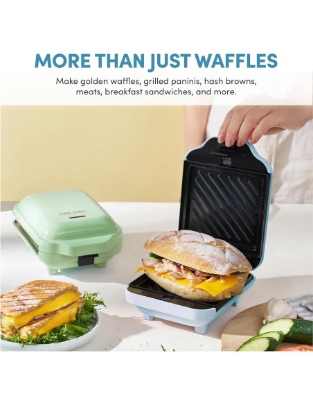 Hacedor de Waffles 3-en-1 AROMA con Placas Desmontables
