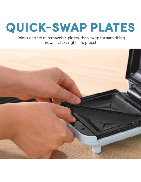 Hacedor de Waffles 3-en-1 AROMA con Placas Desmontables