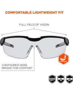 Gafas de Seguridad Ergodyne Skullerz DELLENGER Lentes Claros 2