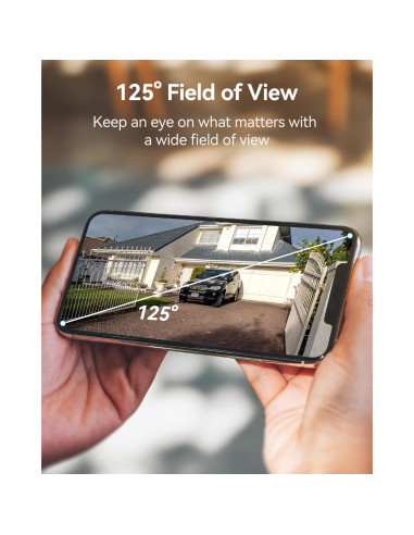 Cámaras de Seguridad Inalámbricas LongPlus 2K, Detección AI, Paquete de 2
