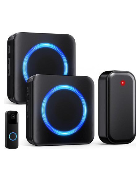 Timbre Inalámbrico PHYSEN para Video Blink - 1 Extensor y 2 Receptores