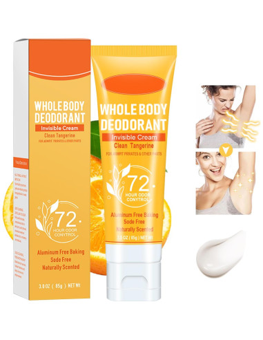 Desodorante Corporal Wenrny 72 Horas Sin Aluminio 85g Mandarina