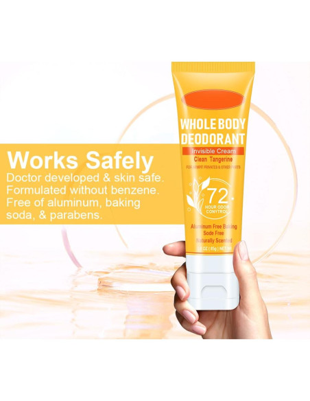 Desodorante Corporal Wenrny 72 Horas Sin Aluminio 85g Mandarina