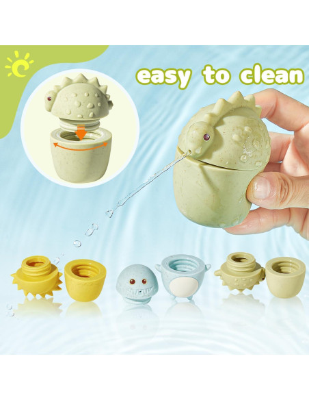 Juguetes de baño para bebés AMCHSURI 4 PCS animales marinos