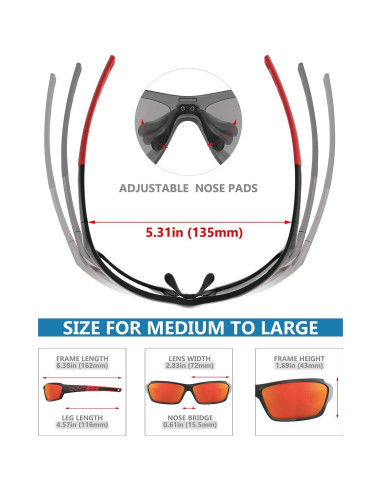 Gafas de sol polarizadas deportivas Viviendo tu tiempo J11