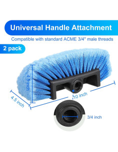 Cabezal de Cepillo de Lavado de Auto Tanlade 25.4 cm Azul - 2 Pcs 2