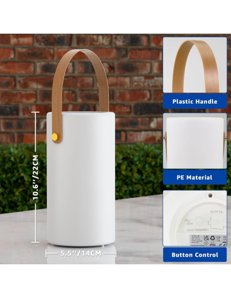 Lámpara de Mesa Solar uuffoo PBG-1427 LED Recargable IP44