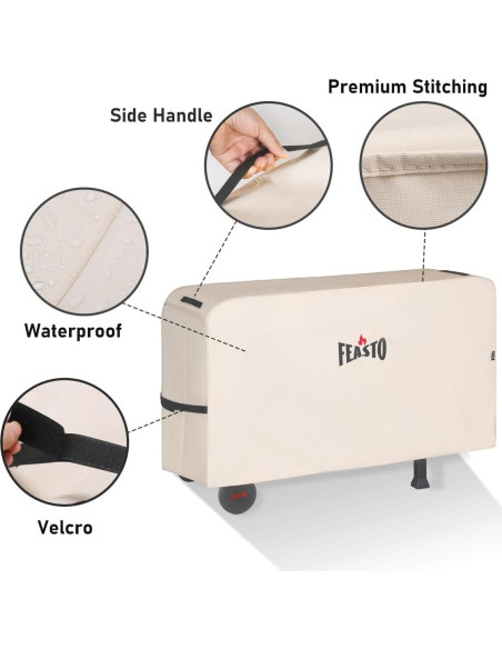 Mesa Carrito de Preparación de Alimentos Feasto 3 Estantes Acero Inoxidable